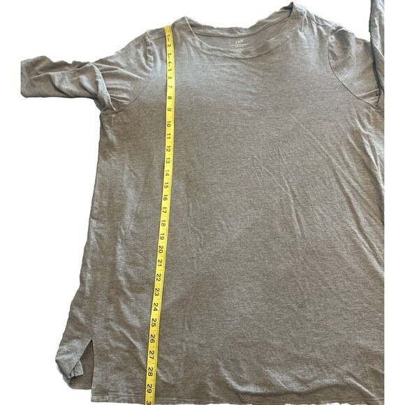 J. Jill GRAY Luxe Supima Forward Seam Long Sleeve Casual Knit Tunic Sz 1X - Picture 7 of 8